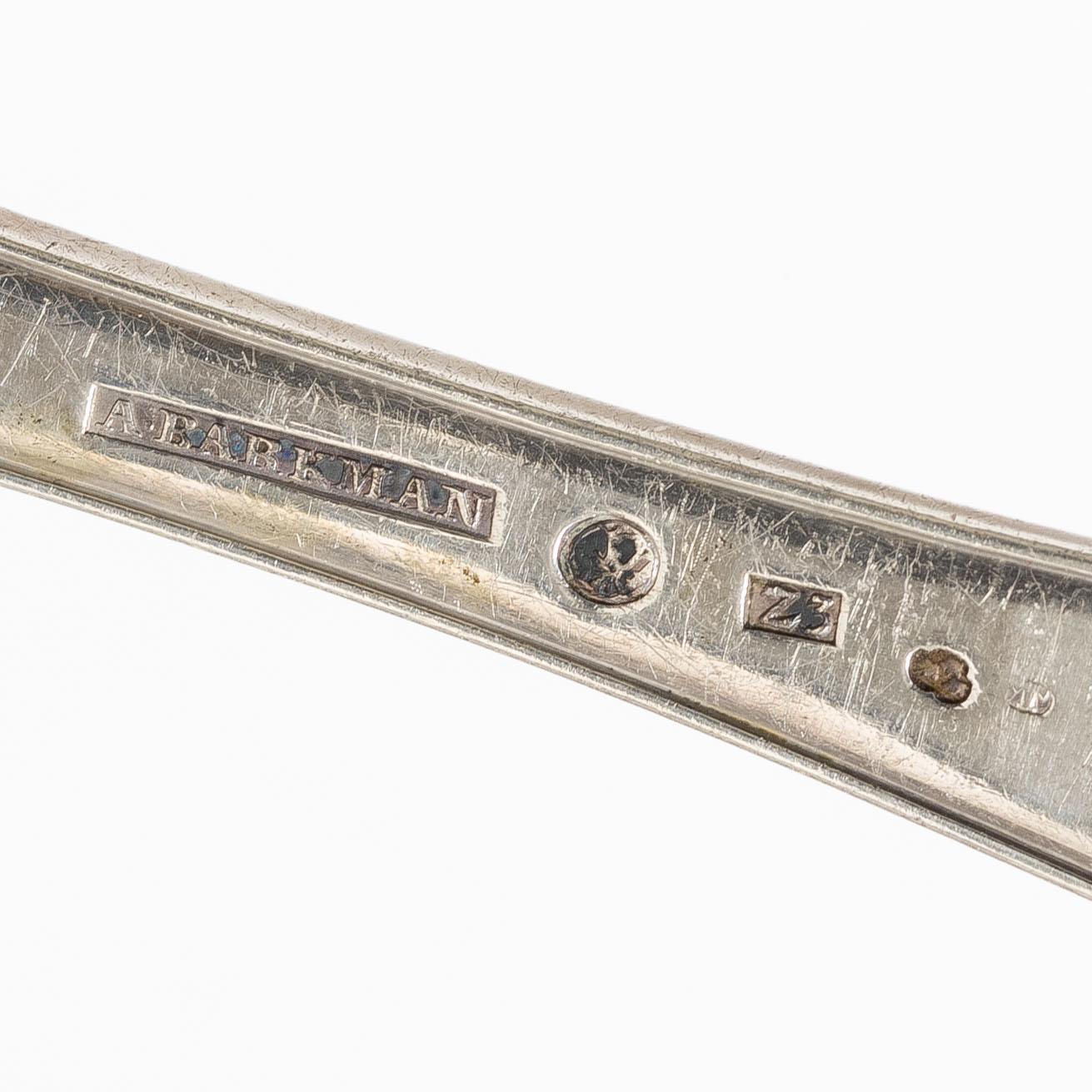 Jacob Ängman, smörknivar, 6 st, silver, "Rosenholm", GAB, Eskilstuna 1990-93.