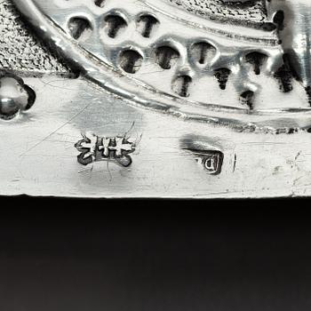 Presenterfat, silver, oidentifierad mästare, Danzig 1670-1700. Barock.