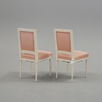STOLAR, ett par, gustaviansk stil, 1900-tal.