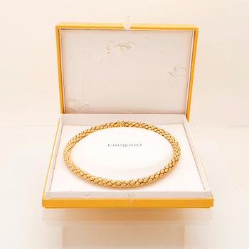 An 18K white and yellow gold "Stretch" necklace by Chimento Vicenza Italy.