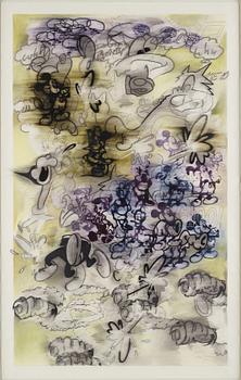 BILLY COPLEY, mixed media on paper, verso signed and dated 1994.