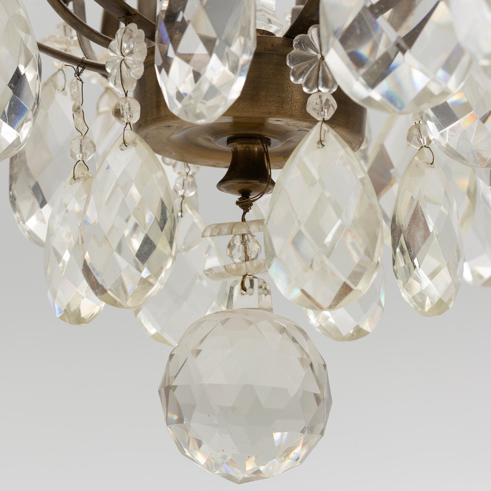 A Rococo style chandelier, first half of the 20th Century.