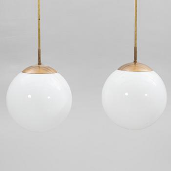 Ceiling lamps, a pair, 20th century.