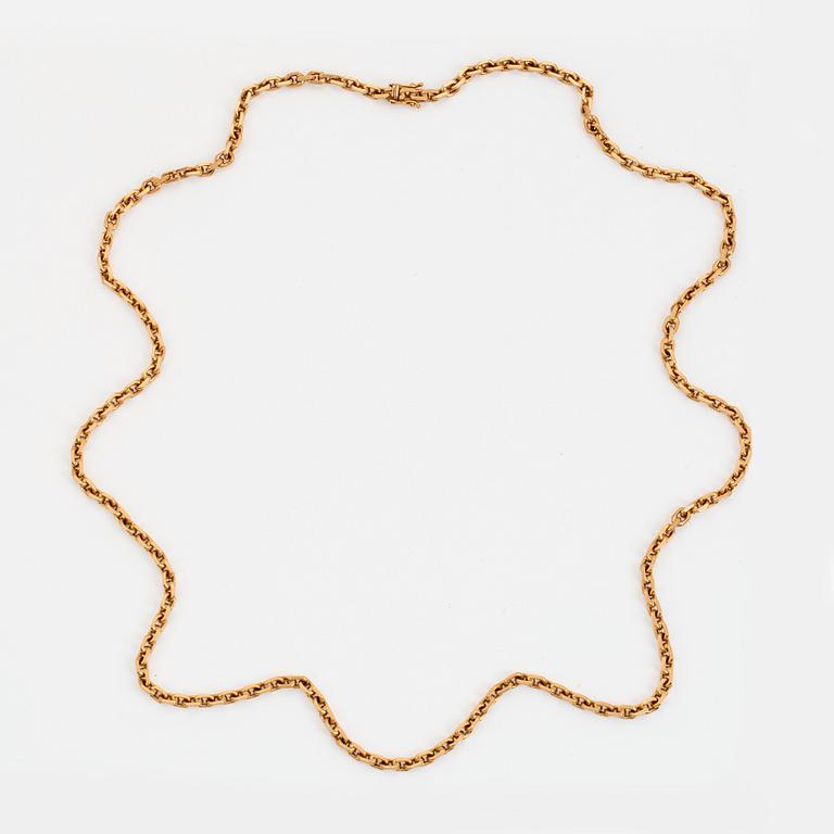 Collier 18K guld, ankarlänk.