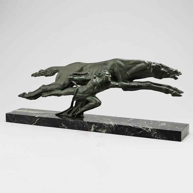 ALBERTO BAZZONI, Sculpture, bronze. Signed and mark.