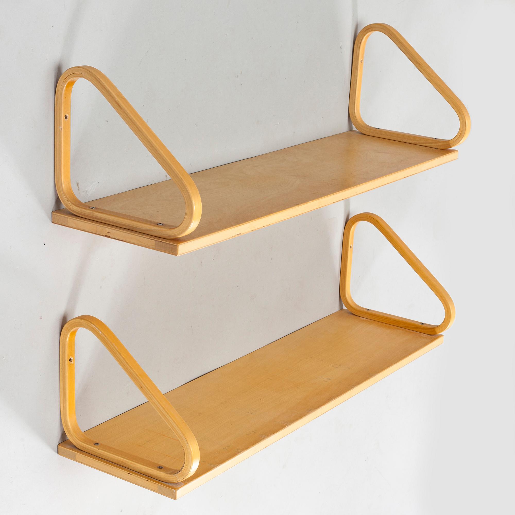 Alvar Aalto, hyllor, ett par, modell 112B, Artek, 1900-talets slut.