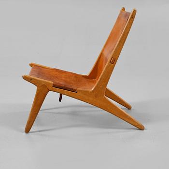 FÅTÖLJ. "Vilstol/Jaktstol 204". Östen Kristiansson, Vittsjö Möbelfabrik, 1900-talets andra hälft.
