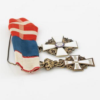 Order of the Dannebrog, Denmark and Order of the White Rose of Finland, knight's crosses.on bar.