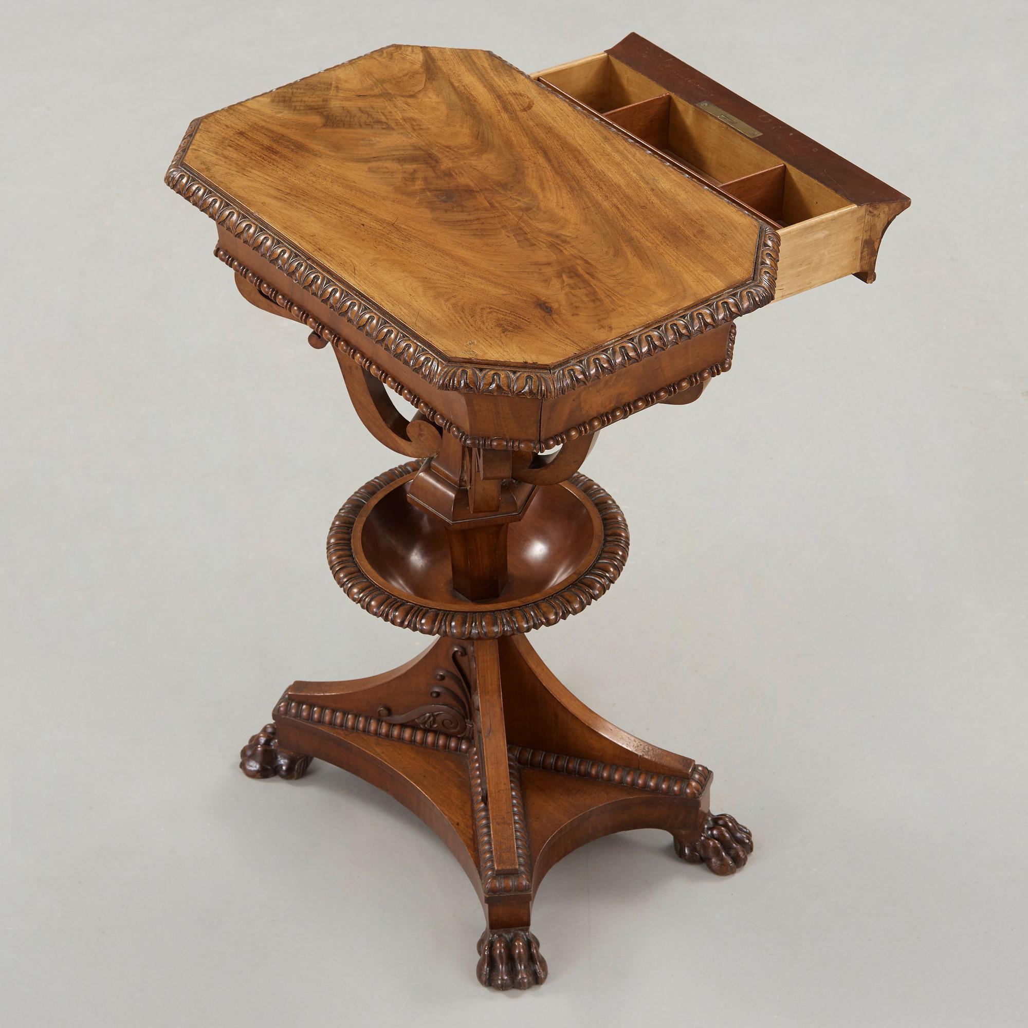 A Swedish Empire mahogny table.