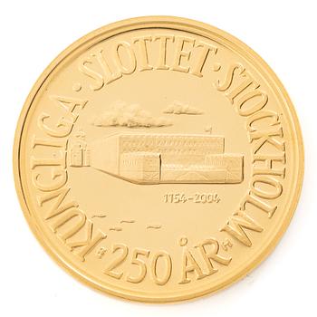 Gold coin, Sweden, 2004, SEK 2,000, The Royal Palace in Stockholm 250 years.