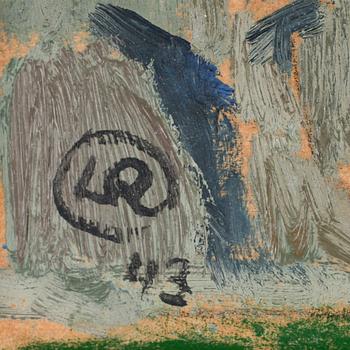 LENNART RODHE, olja på pannå, monogramsign o dat 43.