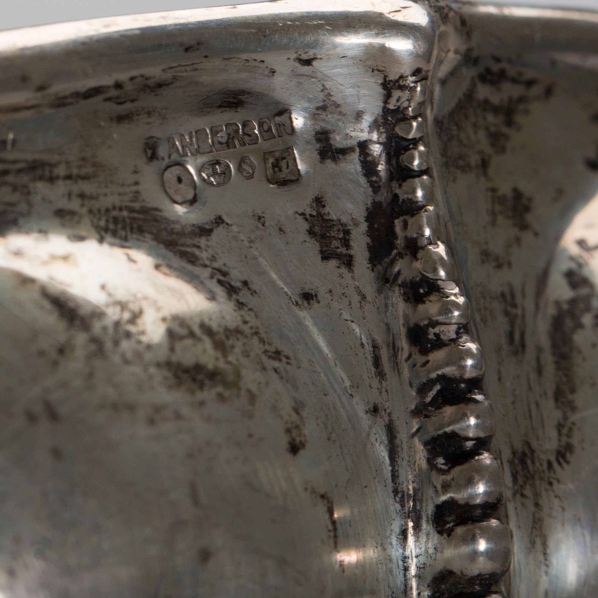 SKÅL, K. Andersson, Stockholm, 1919, silver, vikt 240 g.