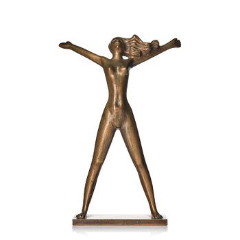 417. Stig Blomberg, a bronze sculpture, "Fritidsflickan", also called "Våren" (Spring), Ystad-Metall, Sweden.