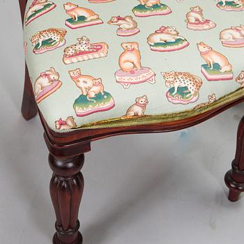 Matbord och stolar, 8 st, mahogny, regency-stil, 1900-talets slut.