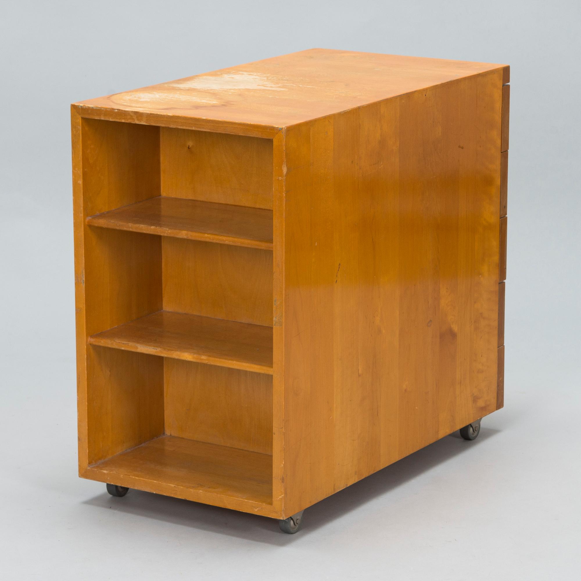 Aino Aalto, An early 1930s 'B96' drawer unit for O.Y. Huonekalu-ja Rakennustyötehdas A.B. Finland.