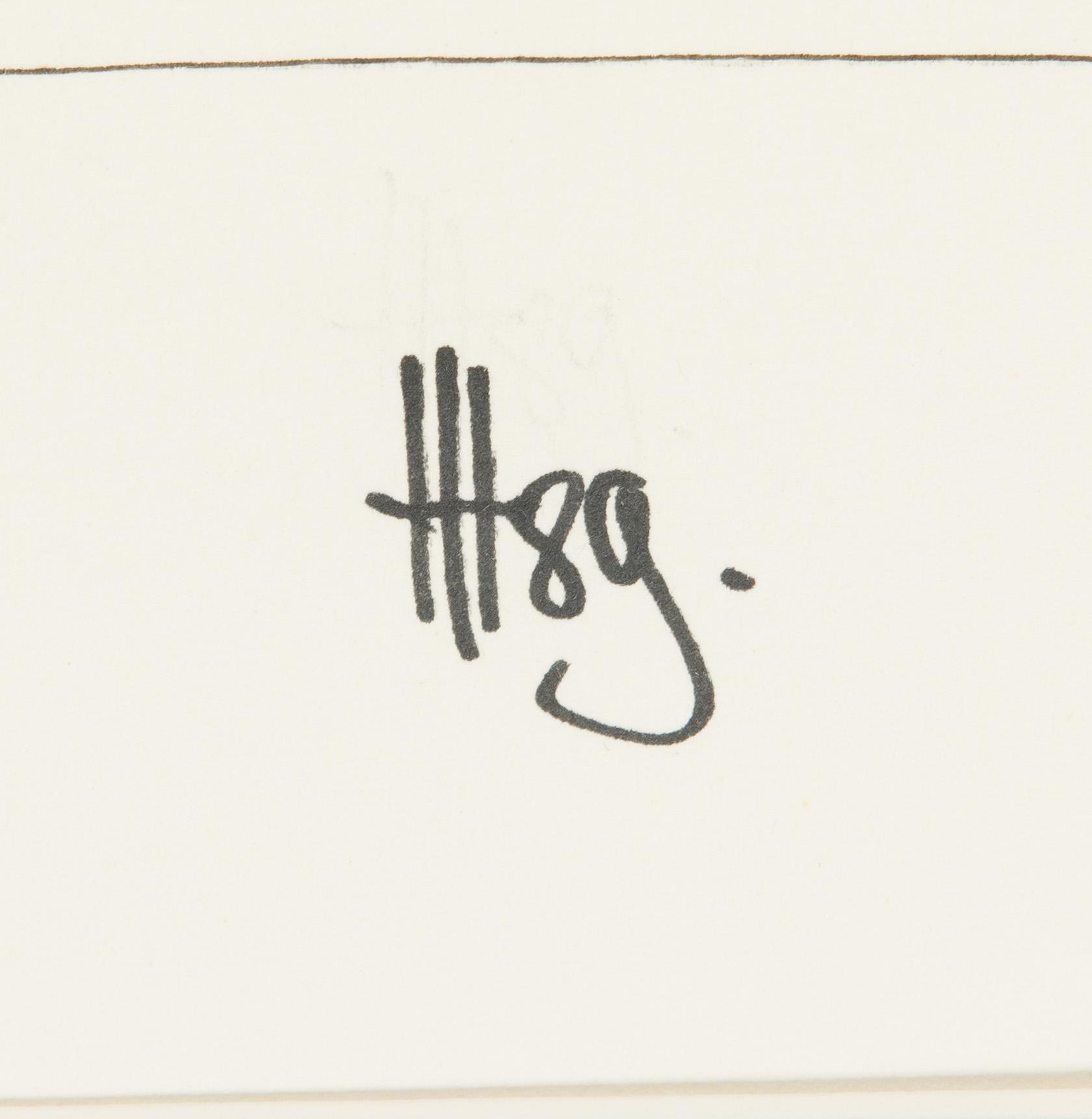Hugo Hiibus, akvarell, signerad och daterad -89.