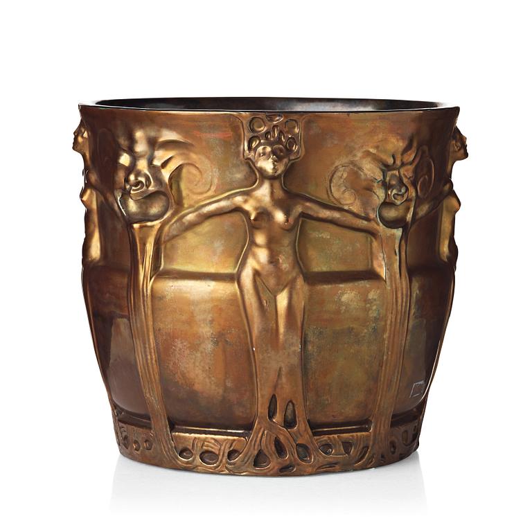 Alf Wallander, an Art Nouveau creamware urn, Röstrand, Sweden circa 1900.
