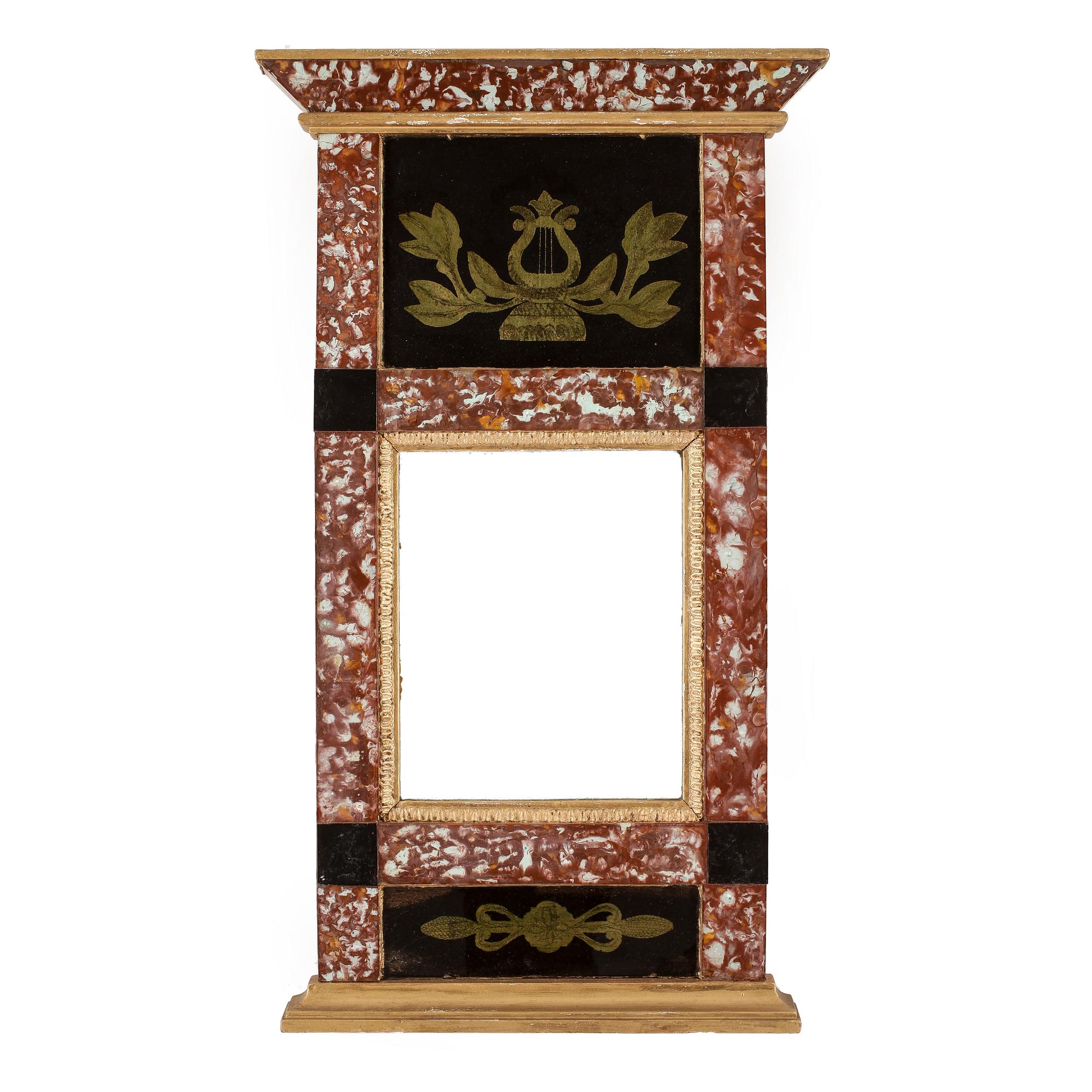 SPEGEL, sk glasmästarspegel, empirestil, 1800-tal.