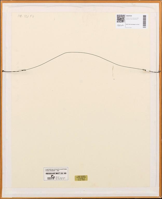 Anders Zorn, etsning, 1889, signerad med dedikation.