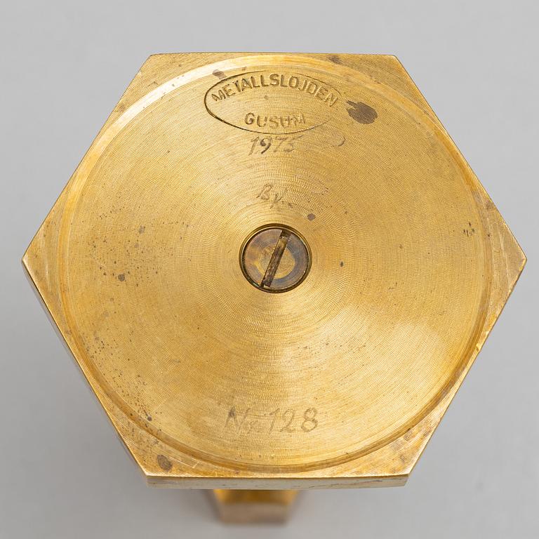 Lars Bergsten, a set of five brass candlesticks from Gusum.