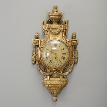 VÄGGPENDYL, gustaviansk, urtavla märkt Lars Åhlström, 1700-talets slut.