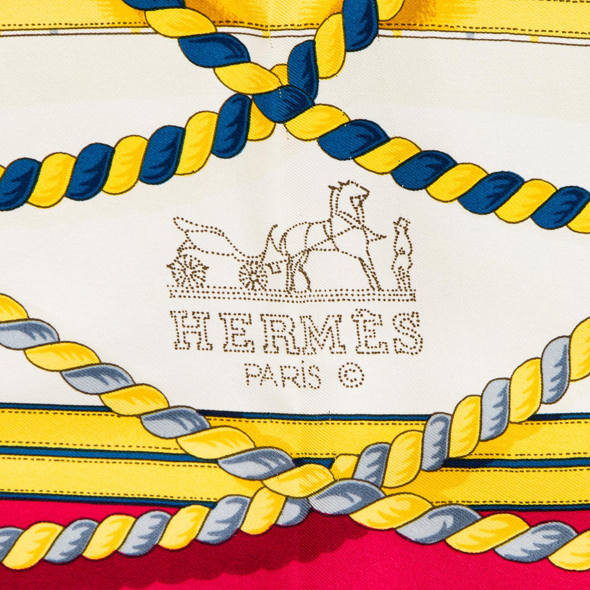 Hermès, a 'Grande Tenue' silk scarf.