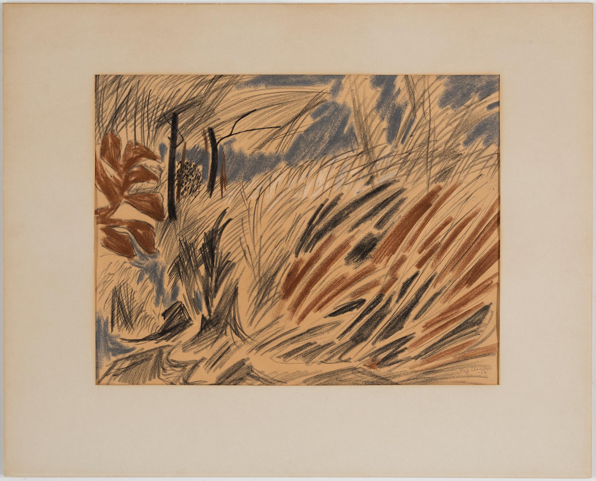 STIG CLAESSON (SLAS), blandteknik på papper, signed.