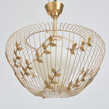 Hans Bergström, a ceiling lamp, model "5", ateljé Lyktan, Åhus, Sweden 1940-50s.