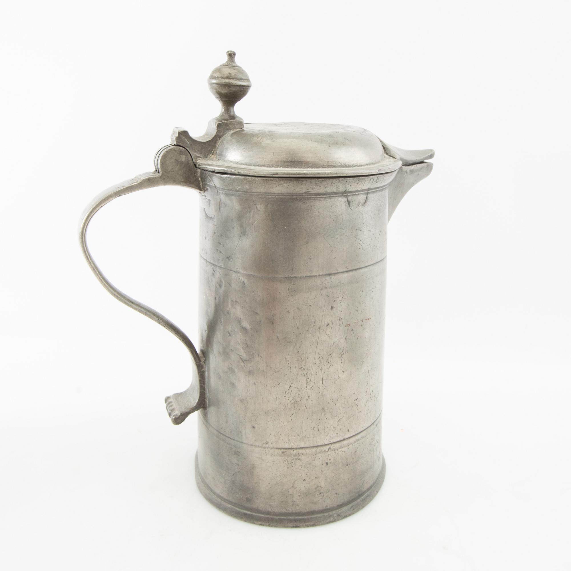 Candle holders 5 pcs Sweden/Germany 19th century tin.