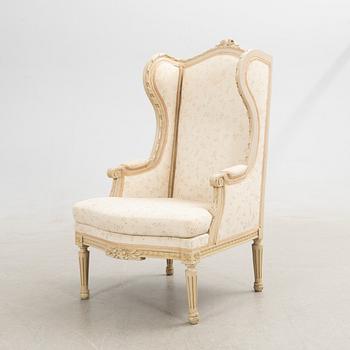 Fåtölj, Bergère, Louis XVI-stil, Frankrike.