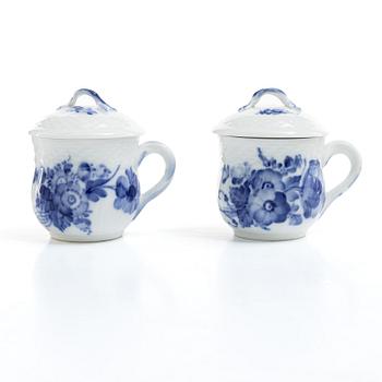 Royal Copenhagen, a set of twelve 'Blur Flower' custard cups, Denmark, 1957-58.