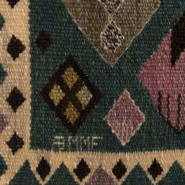 A TEXTILE "Knoppen", 32 x 33 cm, Tapestry weave, Signed AB MMF. Around 34 x 49 cm.