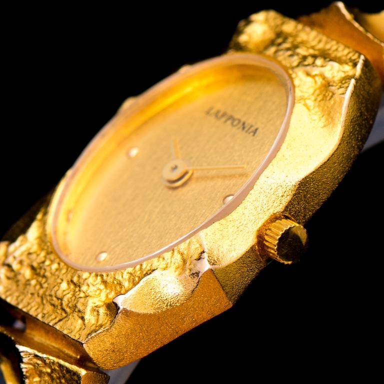 BJÖRN WECKSTRÖM, ARMBANDSUR, "Pola negri", 14K guld. Lapponia 1991.