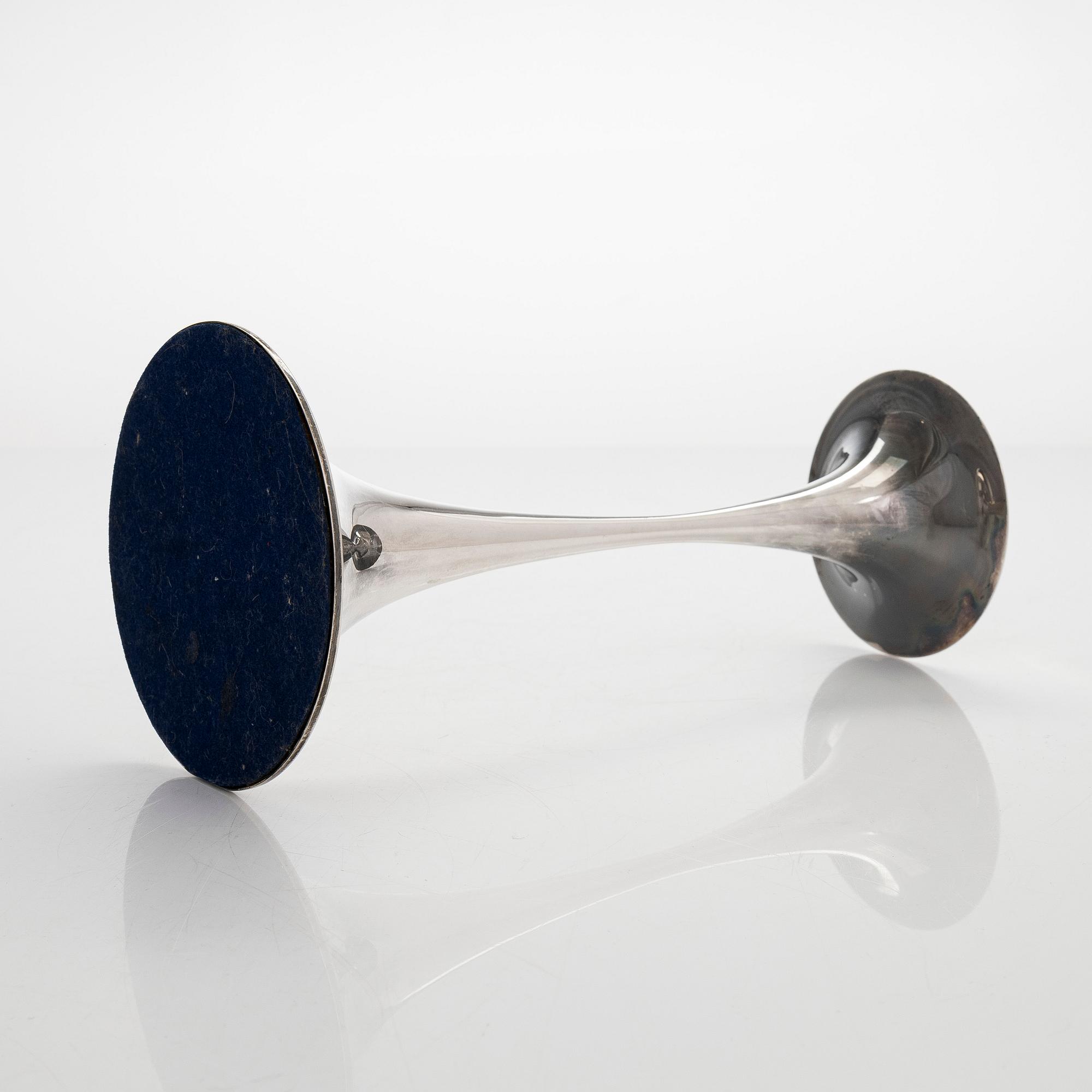 Tapio Wirkkala, a 'Trumpetti' silver candlestick, Kultakeskus, Hämeenlinna.