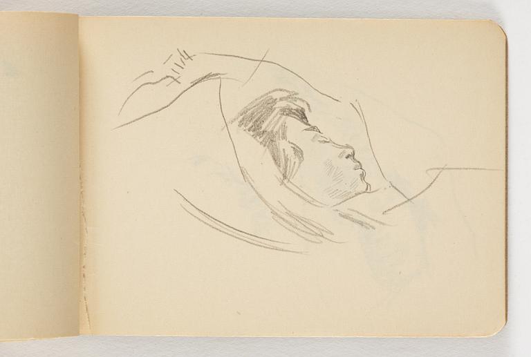 Lotte Laserstein, 10 små skissblock med teckningar.