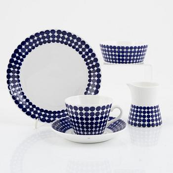 Stig Lindberg, coffee service, 14 pieces, "Adam", bone china, Gustavsberg.