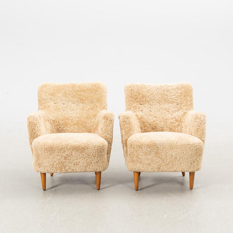 Armchairs, a pair, Swedish Modern, 1940s.