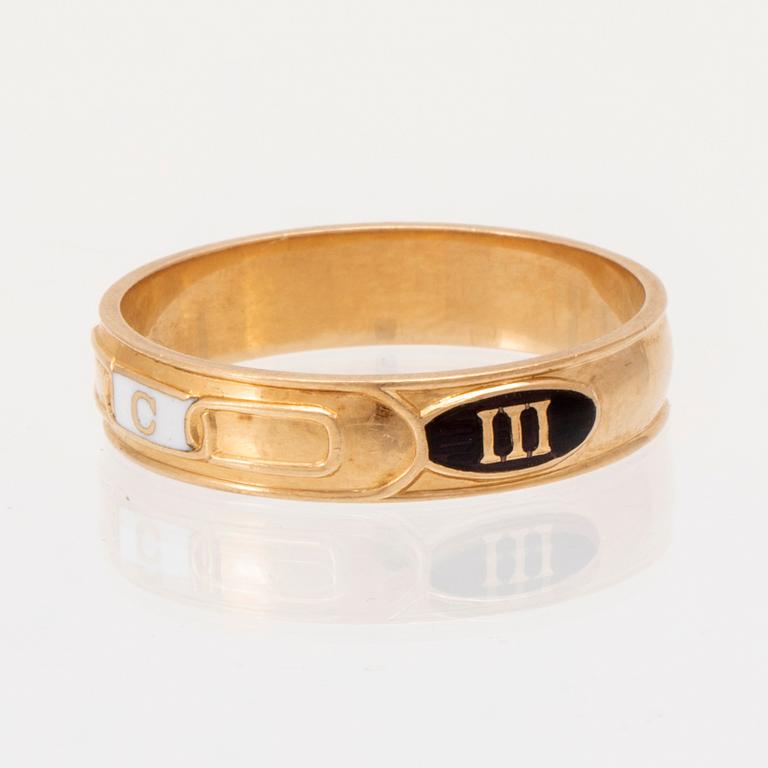 Ring 18K guld Odd Fellow, A Lundström Lund 1932.