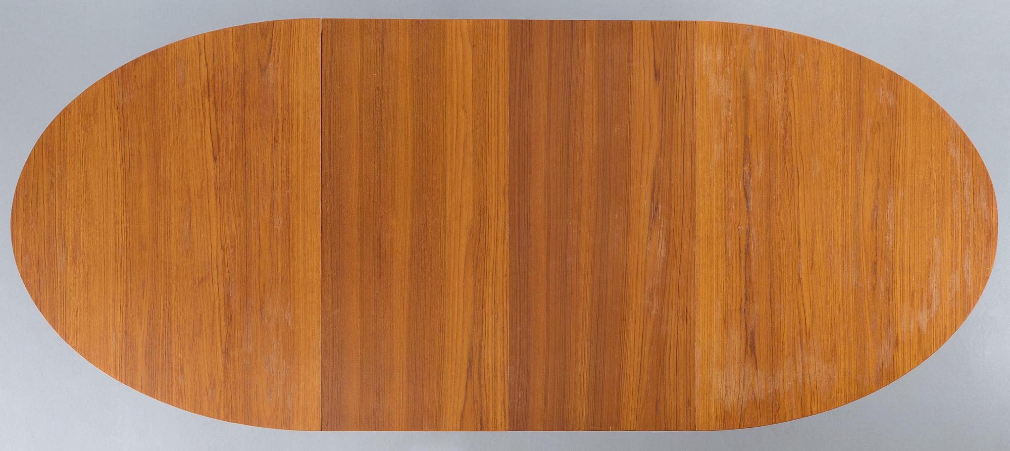 Finn Juhl, a teak dining table, Niels Vodder, Denmark, 1960s.