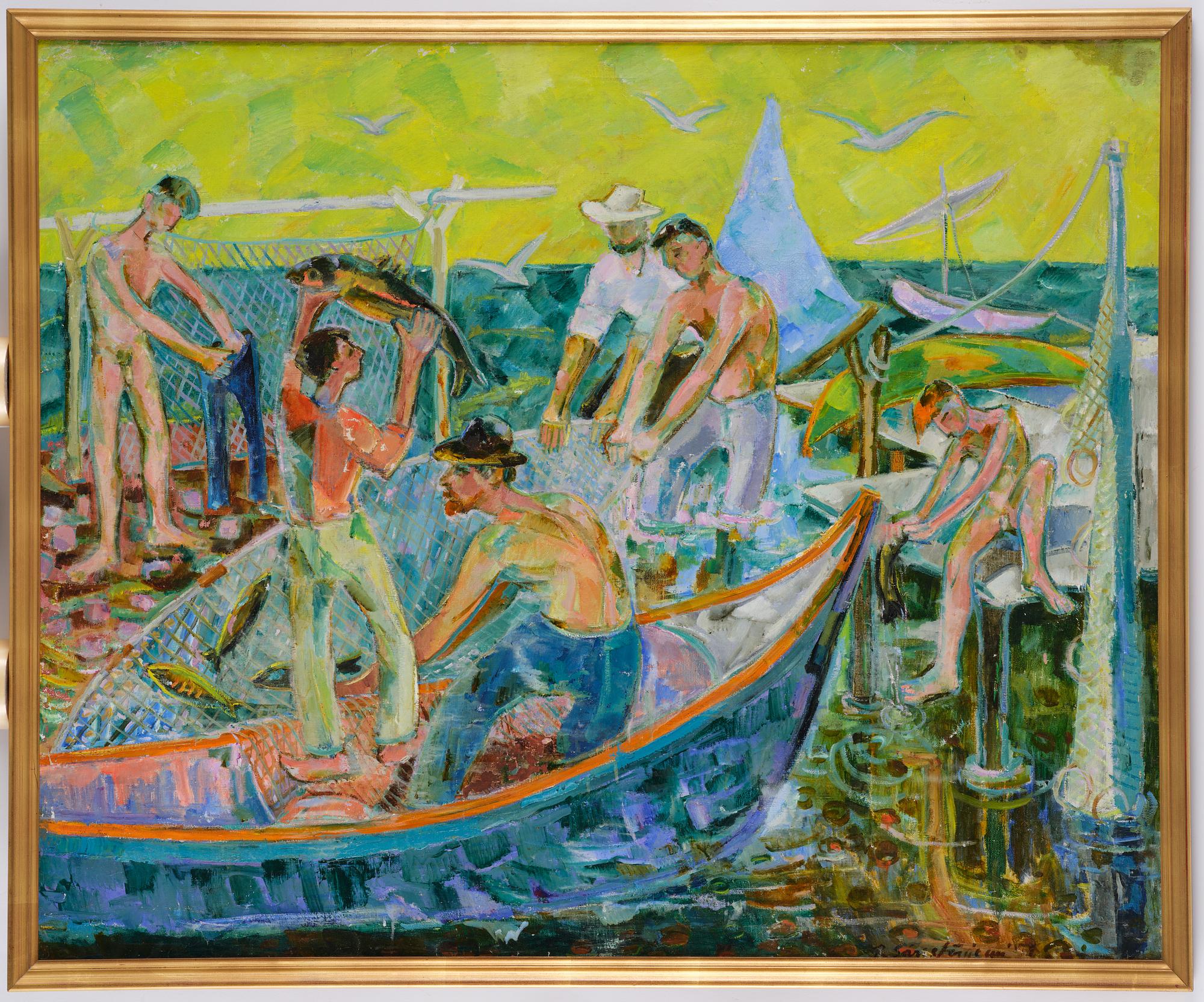 Reidar Särestöniemi, Fiskare med dagens fångst.