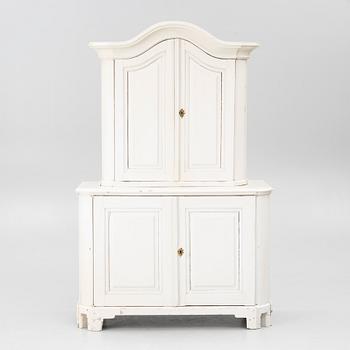 A Swedish rococo cabinet, later part 18th century.