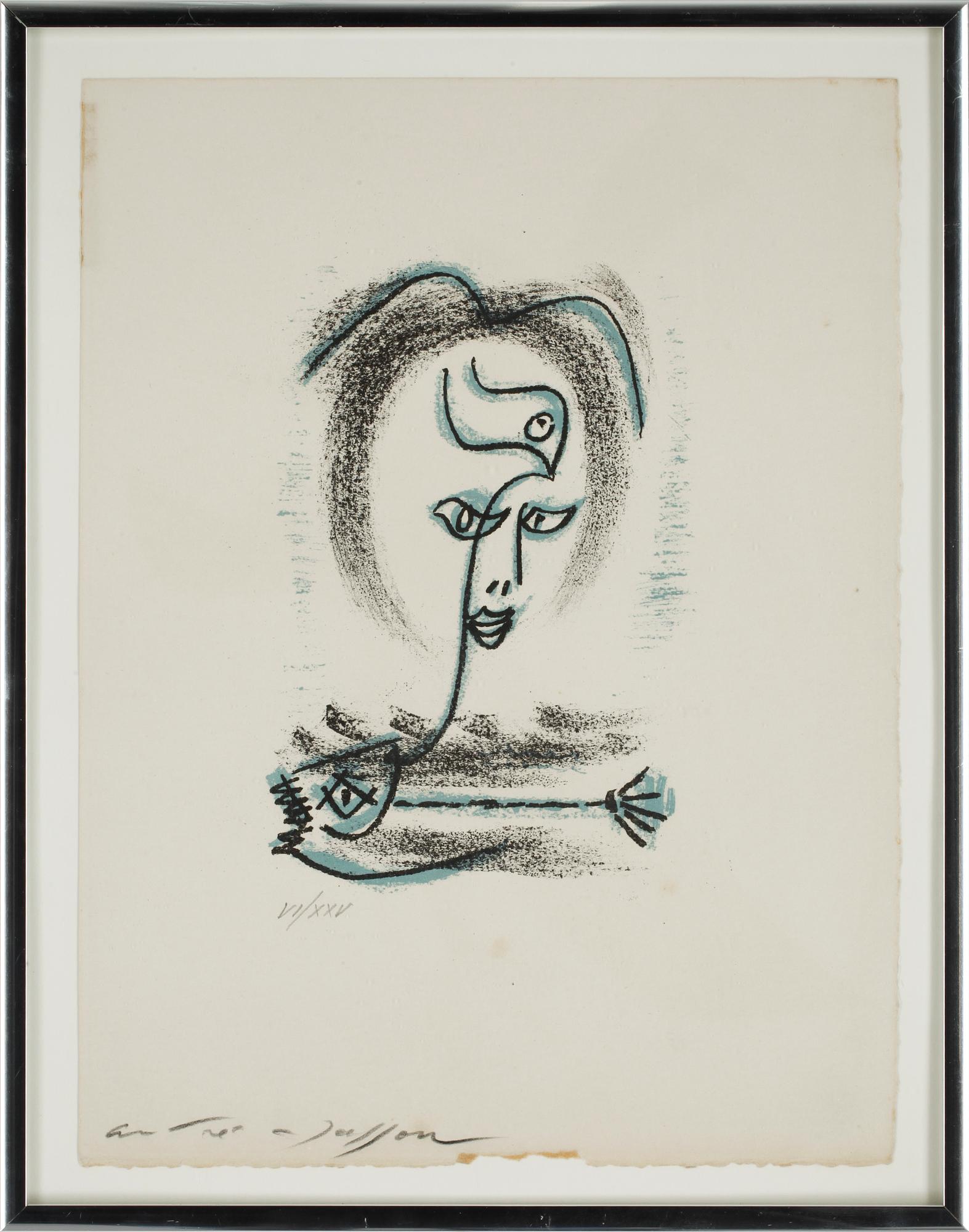 ANDRÉ MASSON, färglitografi, sign o numr VI/XXV.