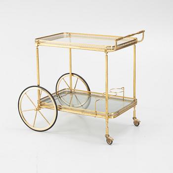 A serving trolley, late 20th century.