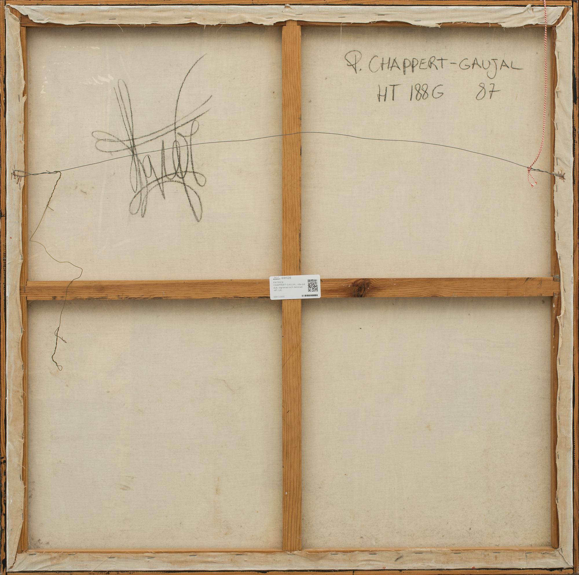 PATRICK CHAPPERT-GAUJAL, olja på duk, signerad och daterad -87.