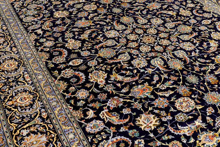 A carpet, Keshan, ca 417 x 321 cm.