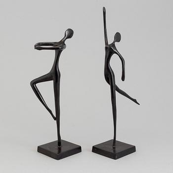 Two metal sculptures by Bodrul Khalique.