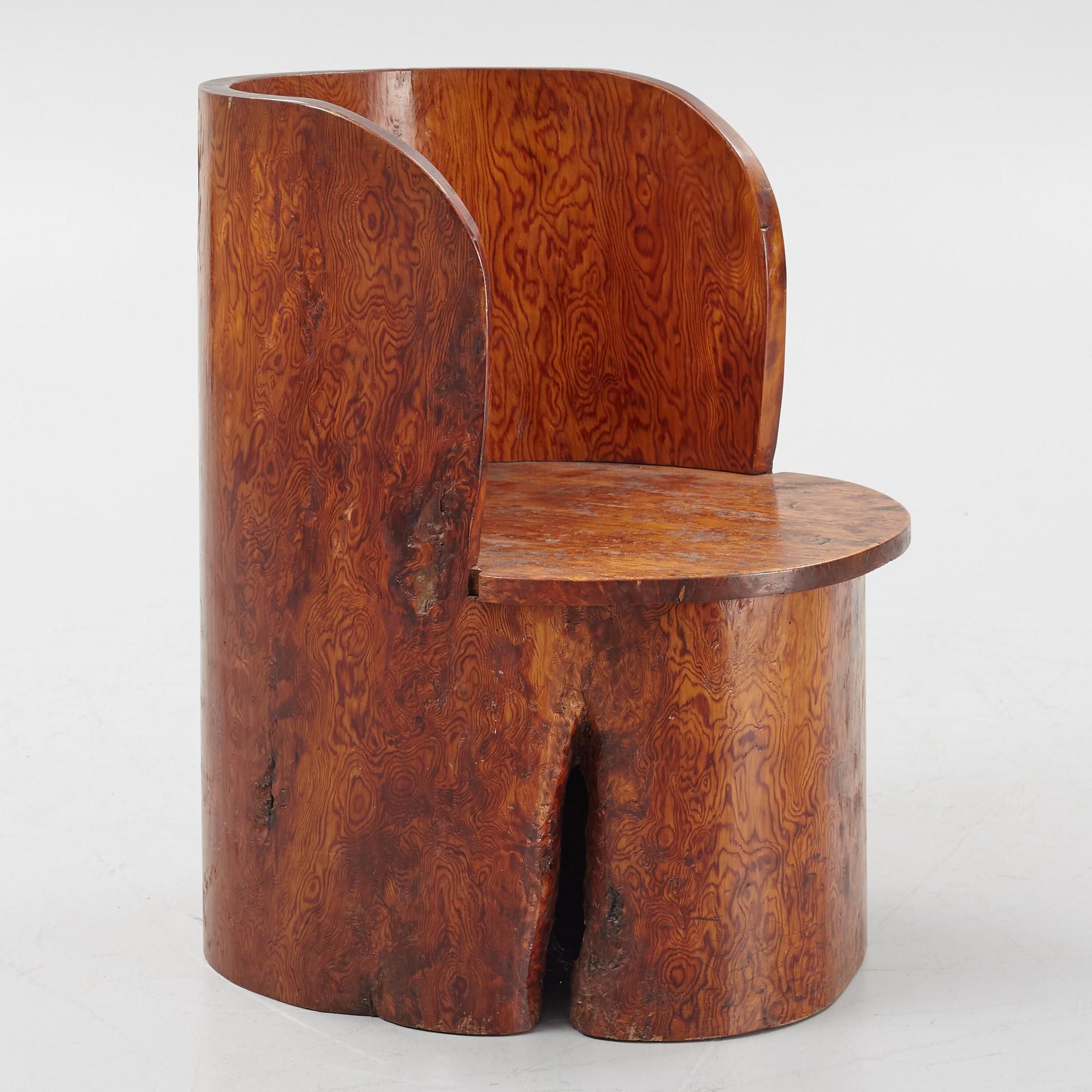 A pine chair, first half of the 20th Century.
