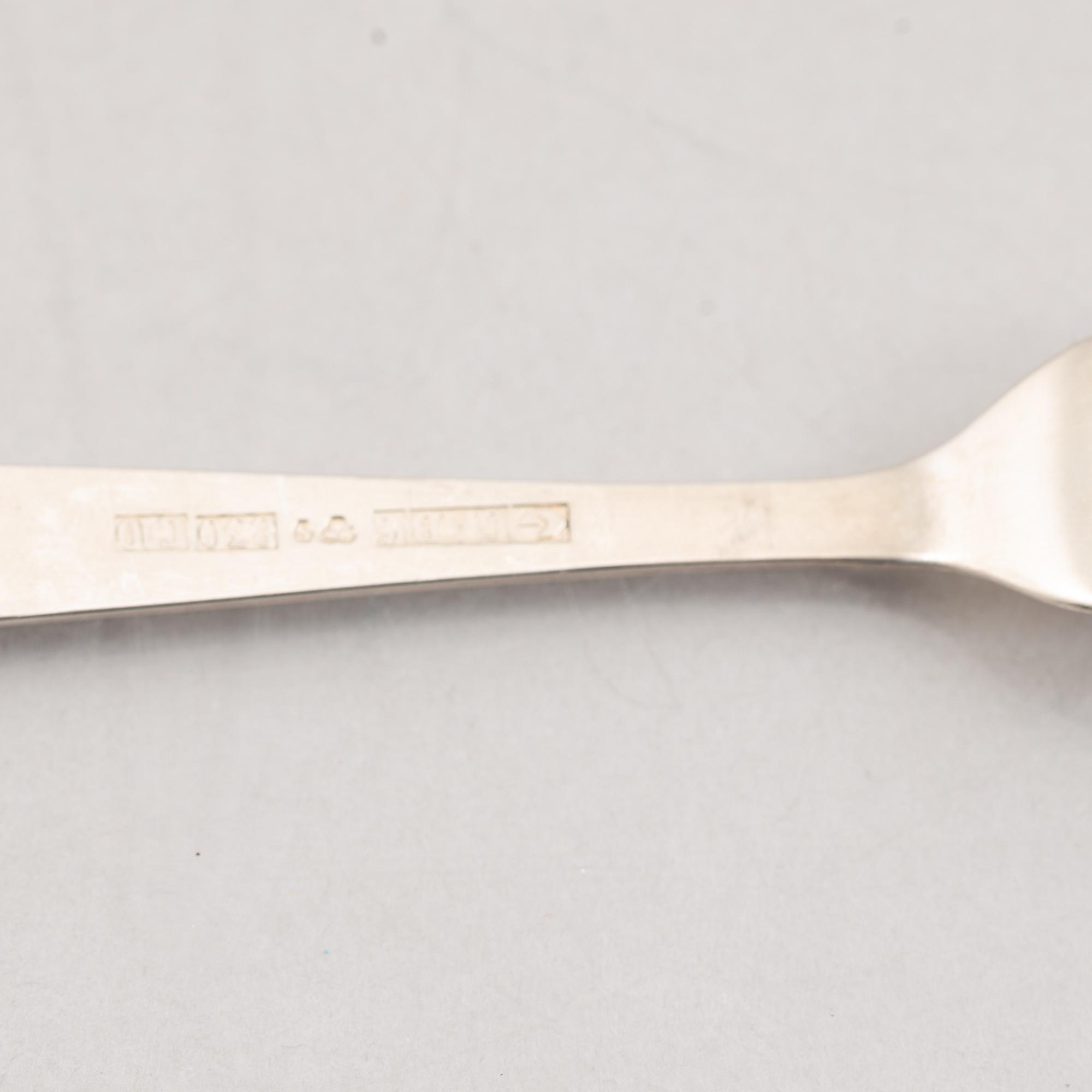 A Swedish Silver Cutlery, Jacob Ängman, 'Rosenholm', GAB, some Eskilstuna 1990 (92 pieces).