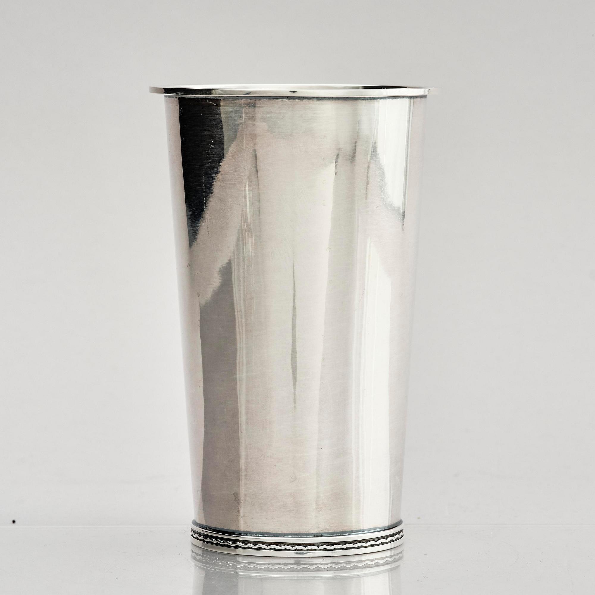 Eric Råström, a silver beaker, company Råströms Silver- O Nysilverfabrik, Stockholm, Sweden, 1974.
