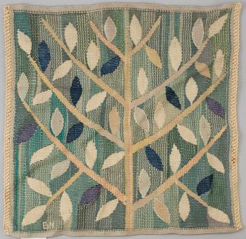 A TEXTILE,"Grön kvist". Tapestry weave,45 x 44 cm, Signed BN (Barbro Nilsson for Märta Måås-Fjetterström AB).